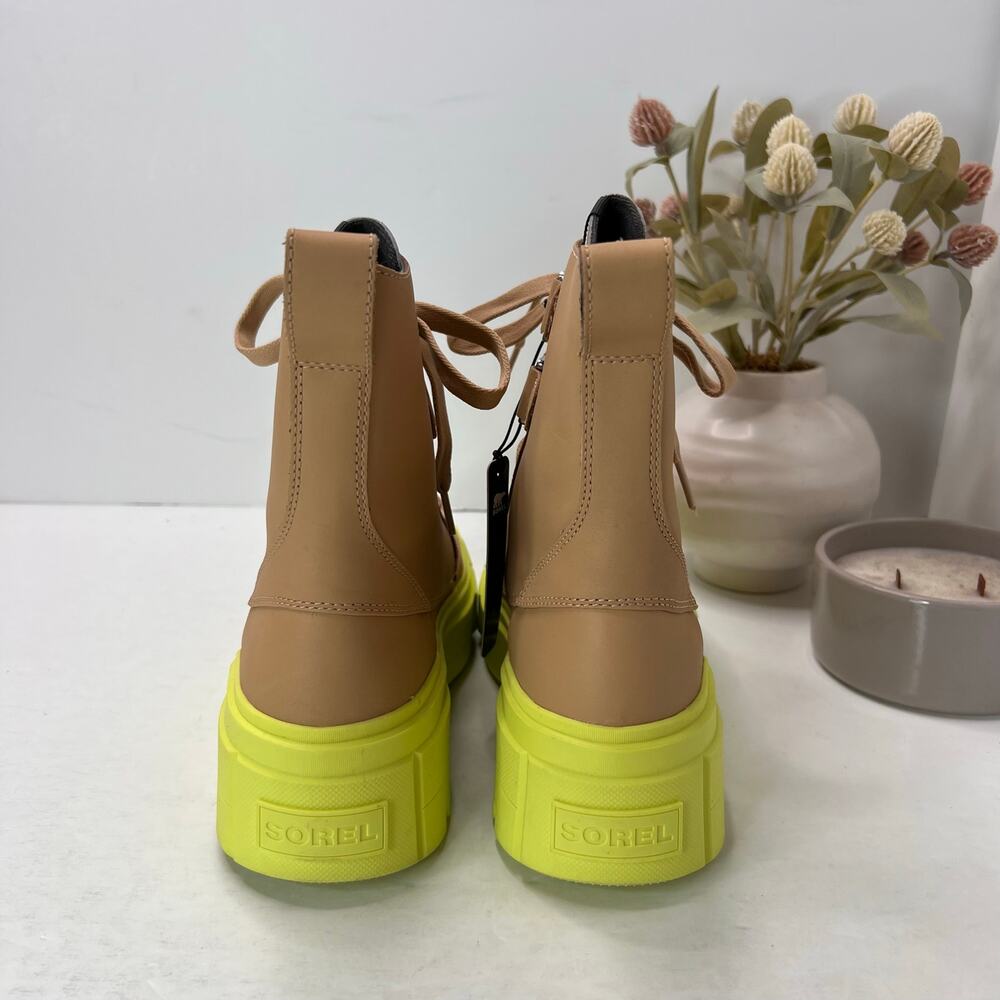 Sorel Caribou X Lace Waterproof Boot Tan/Yellow NL5015-262 Women 9 Tried On - Picture 4 of 10